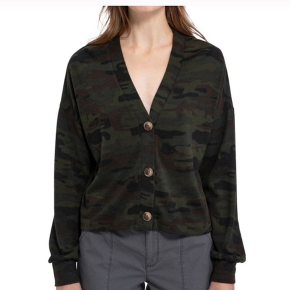 Anthropologie social standard camo cardigan NWOT classic Boho casual summer fall - Picture 1 of 3